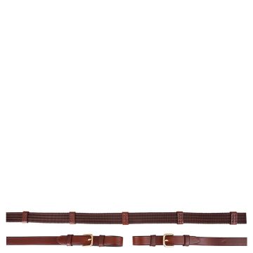 BR Teugel linnen 19mm ronde gespen Full Tobacco / Goud