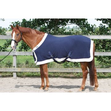 Harry's Horse Fleecedeken staatsiemodel met borstflap 175 Navy Blue