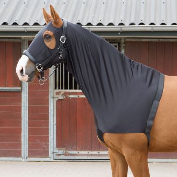 Harry's Horse Elastische Borstbeschermer/hood  XL Zwart