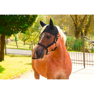 Excellent Vliegenhalster/masker Pony Zwart