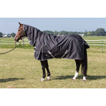 Harry's Horse Outdoor deken Thor 0gr met nek 175 Zwart