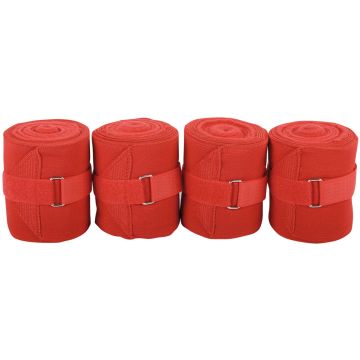 Harry's Horse Bandages elastisch/fleece 4 st. One Size Rood