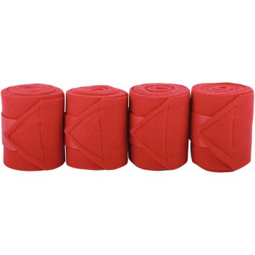 Harry's Horse Bandages fleece 3m 4 stuks One Size Rood