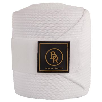 BR Elastische bandages met onderlap 300 cm Wit