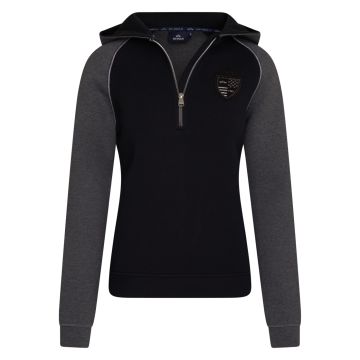 HV Polo Hoodie met halve rits Mariet M Zwart