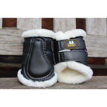MHS Beenbeschermers met bont Shetland Zwart