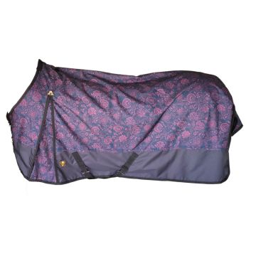 MHS Regendeken met fleece "Red Flower" 